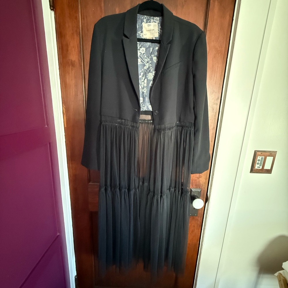 Anthropologie Tulle Mix Duster